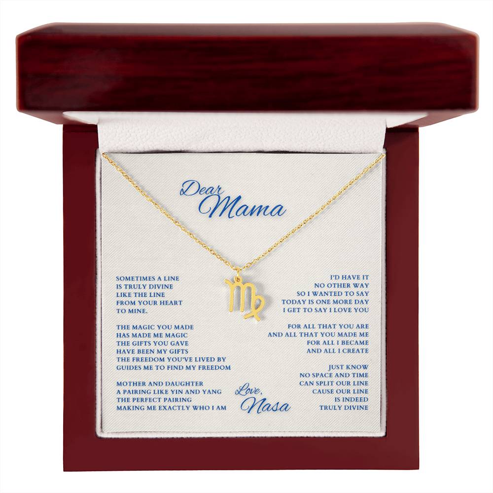 Mom Gift, Gift for Mom, Personalized Name Necklace, Mama Gift, Mom Zodiac Necklace, Custom Name Zodiac Necklace, Mom Christmas Gift, Mother's Day Gift, Gift for Mother