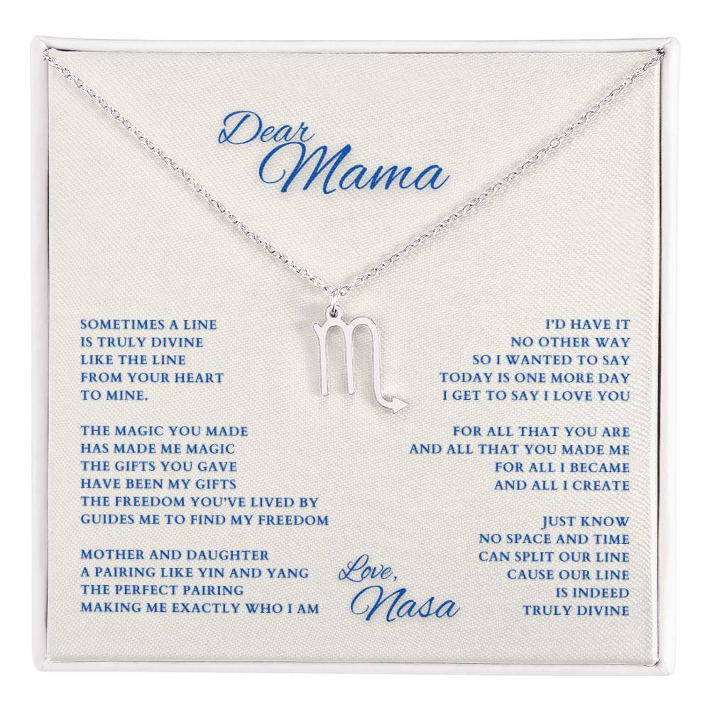 Mom Gift, Gift for Mom, Personalized Name Necklace, Mama Gift, Mom Zodiac Necklace, Custom Name Zodiac Necklace, Mom Christmas Gift, Mother's Day Gift, Gift for Mother