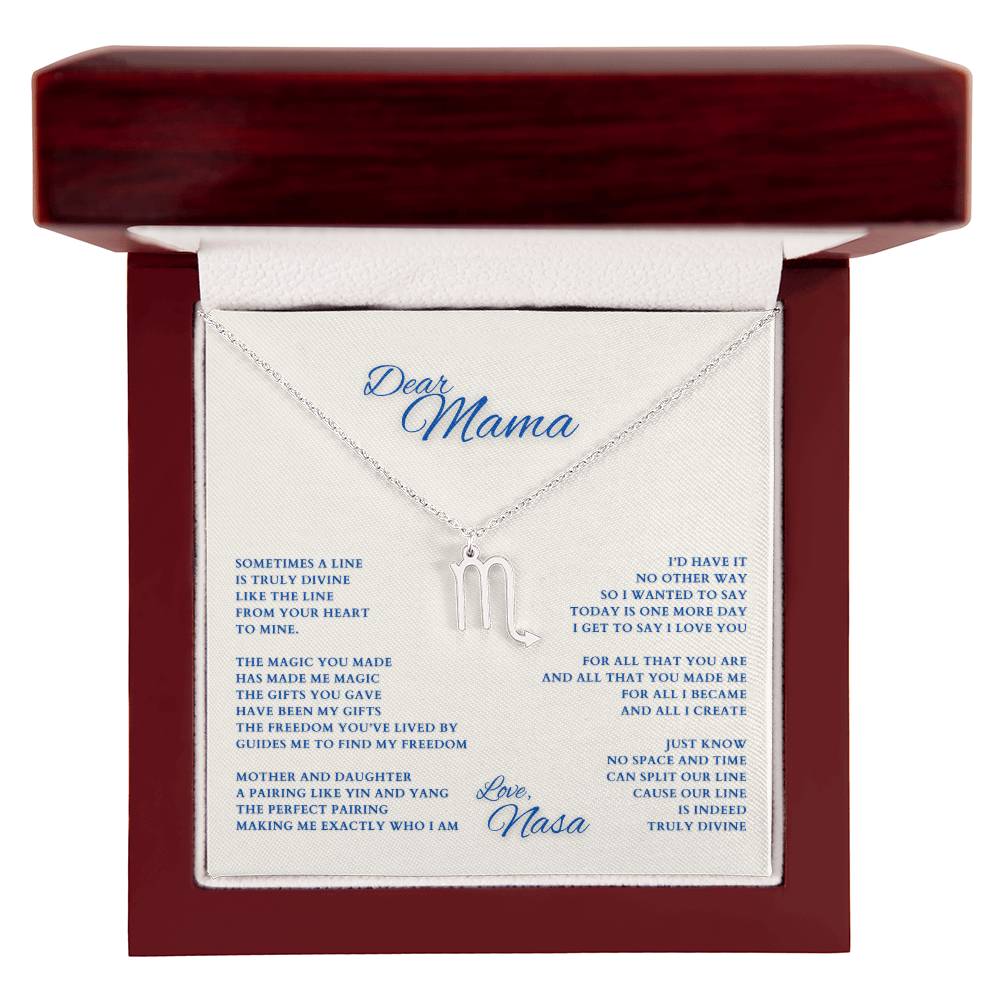Mom Gift, Gift for Mom, Personalized Name Necklace, Mama Gift, Mom Zodiac Necklace, Custom Name Zodiac Necklace, Mom Christmas Gift, Mother's Day Gift, Gift for Mother
