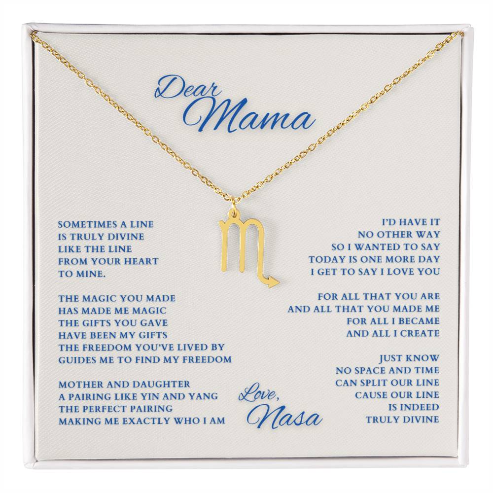 Mom Gift, Gift for Mom, Personalized Name Necklace, Mama Gift, Mom Zodiac Necklace, Custom Name Zodiac Necklace, Mom Christmas Gift, Mother's Day Gift, Gift for Mother