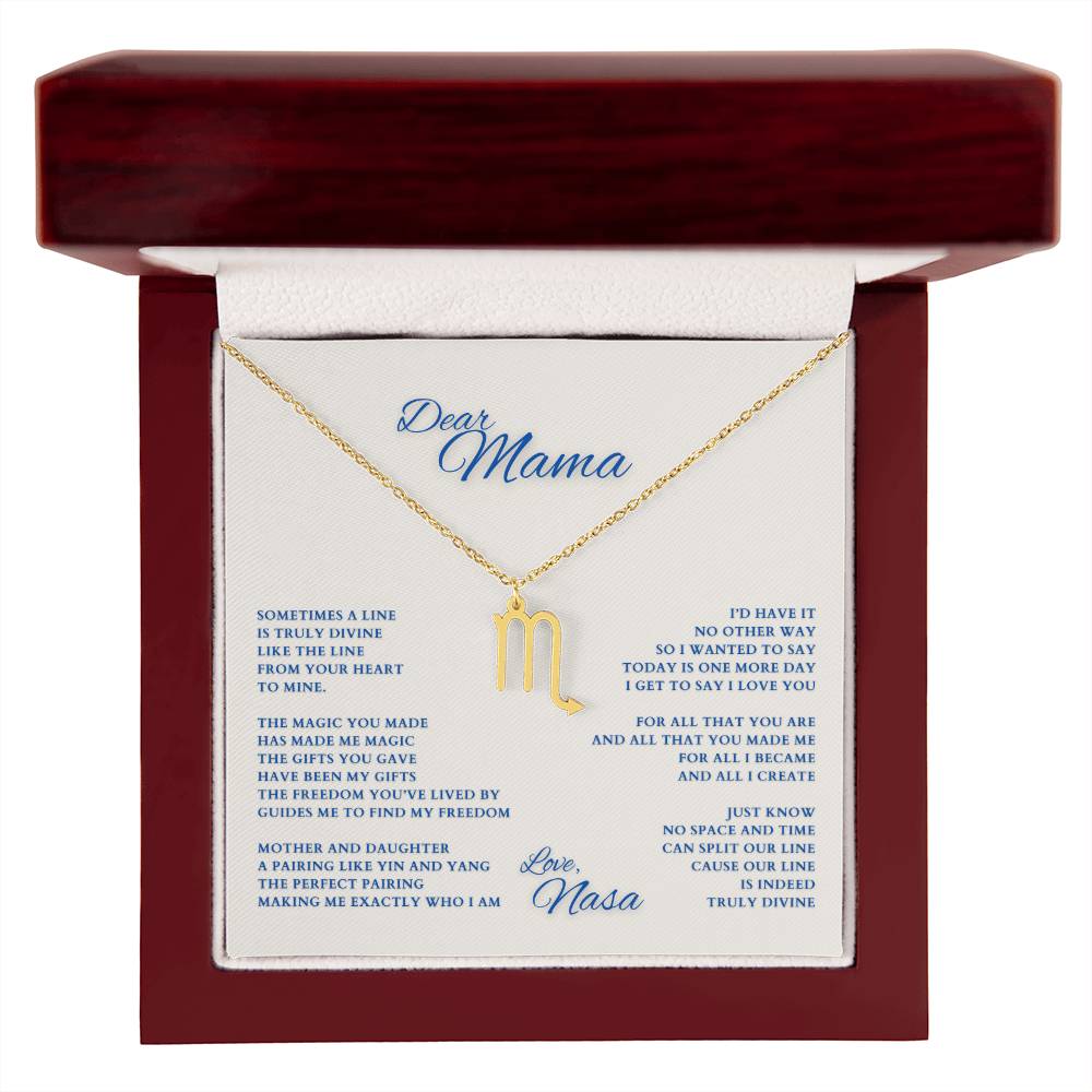 Mom Gift, Gift for Mom, Personalized Name Necklace, Mama Gift, Mom Zodiac Necklace, Custom Name Zodiac Necklace, Mom Christmas Gift, Mother's Day Gift, Gift for Mother