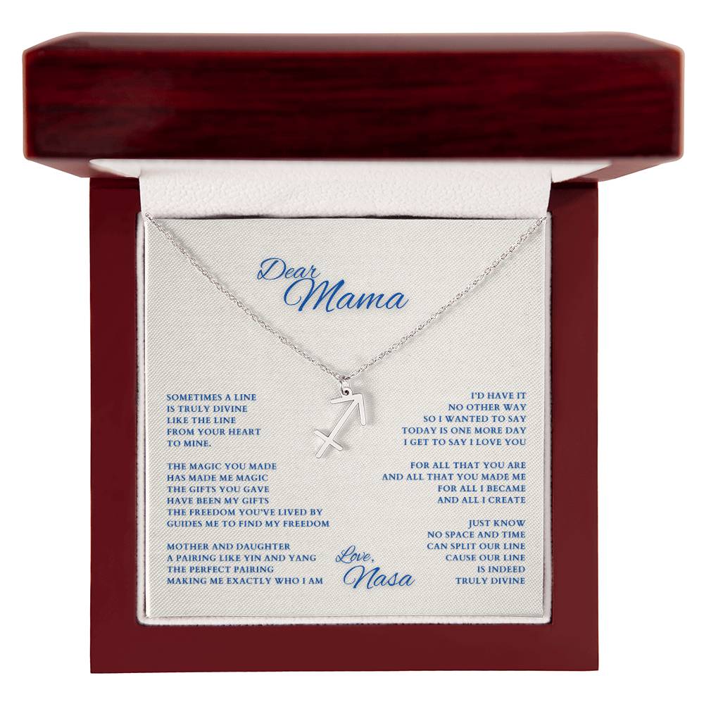 Mom Gift, Gift for Mom, Personalized Name Necklace, Mama Gift, Mom Zodiac Necklace, Custom Name Zodiac Necklace, Mom Christmas Gift, Mother's Day Gift, Gift for Mother