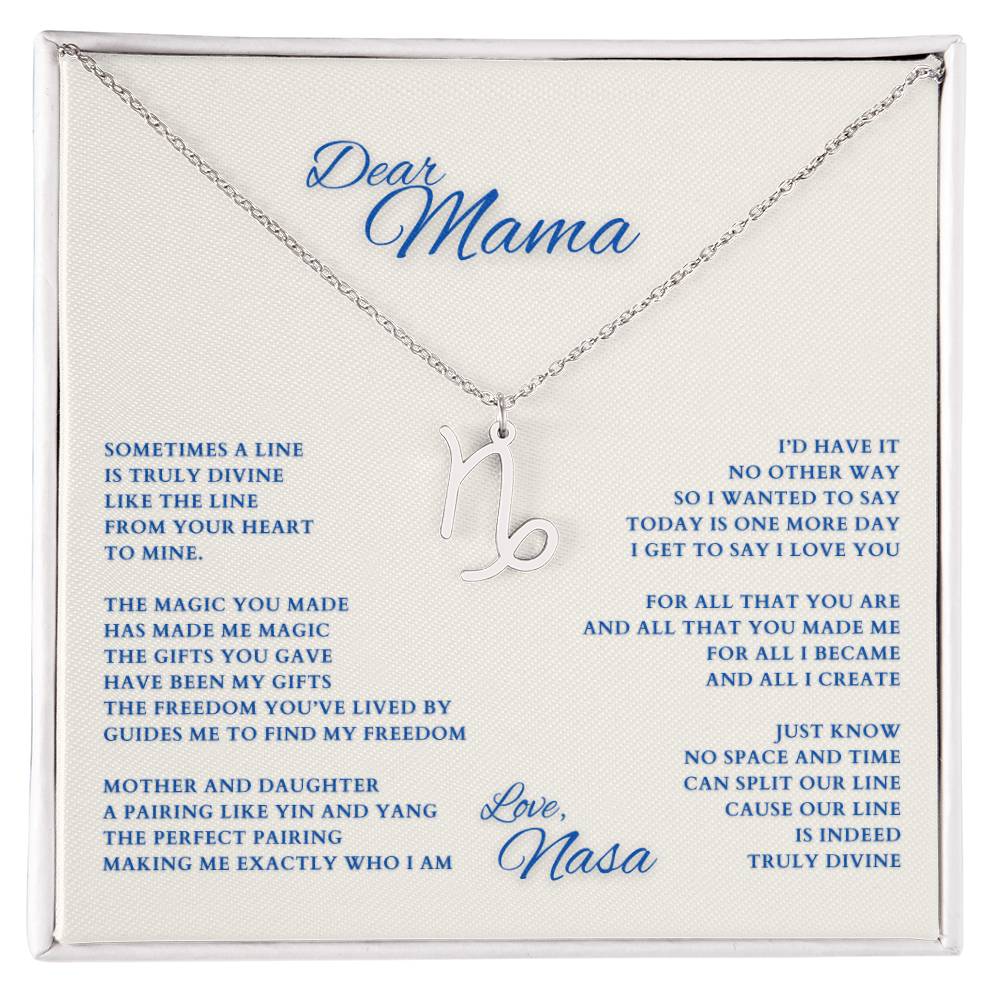 Mom Gift, Gift for Mom, Personalized Name Necklace, Mama Gift, Mom Zodiac Necklace, Custom Name Zodiac Necklace, Mom Christmas Gift, Mother's Day Gift, Gift for Mother