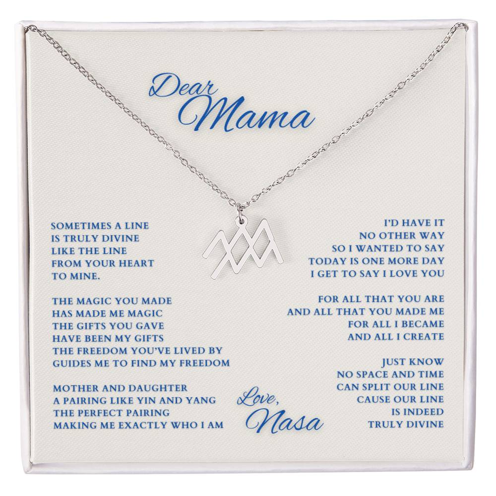 Mom Gift, Gift for Mom, Personalized Name Necklace, Mama Gift, Mom Zodiac Necklace, Custom Name Zodiac Necklace, Mom Christmas Gift, Mother's Day Gift, Gift for Mother