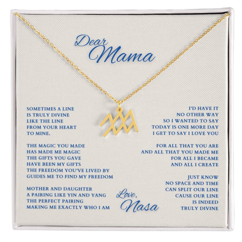 Mom Gift, Gift for Mom, Personalized Name Necklace, Mama Gift, Mom Zodiac Necklace, Custom Name Zodiac Necklace, Mom Christmas Gift, Mother's Day Gift, Gift for Mother
