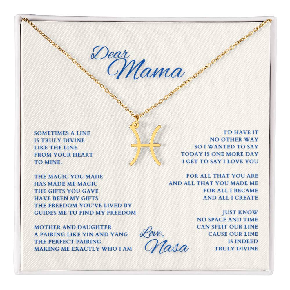 Mom Gift, Gift for Mom, Personalized Name Necklace, Mama Gift, Mom Zodiac Necklace, Custom Name Zodiac Necklace, Mom Christmas Gift, Mother's Day Gift, Gift for Mother