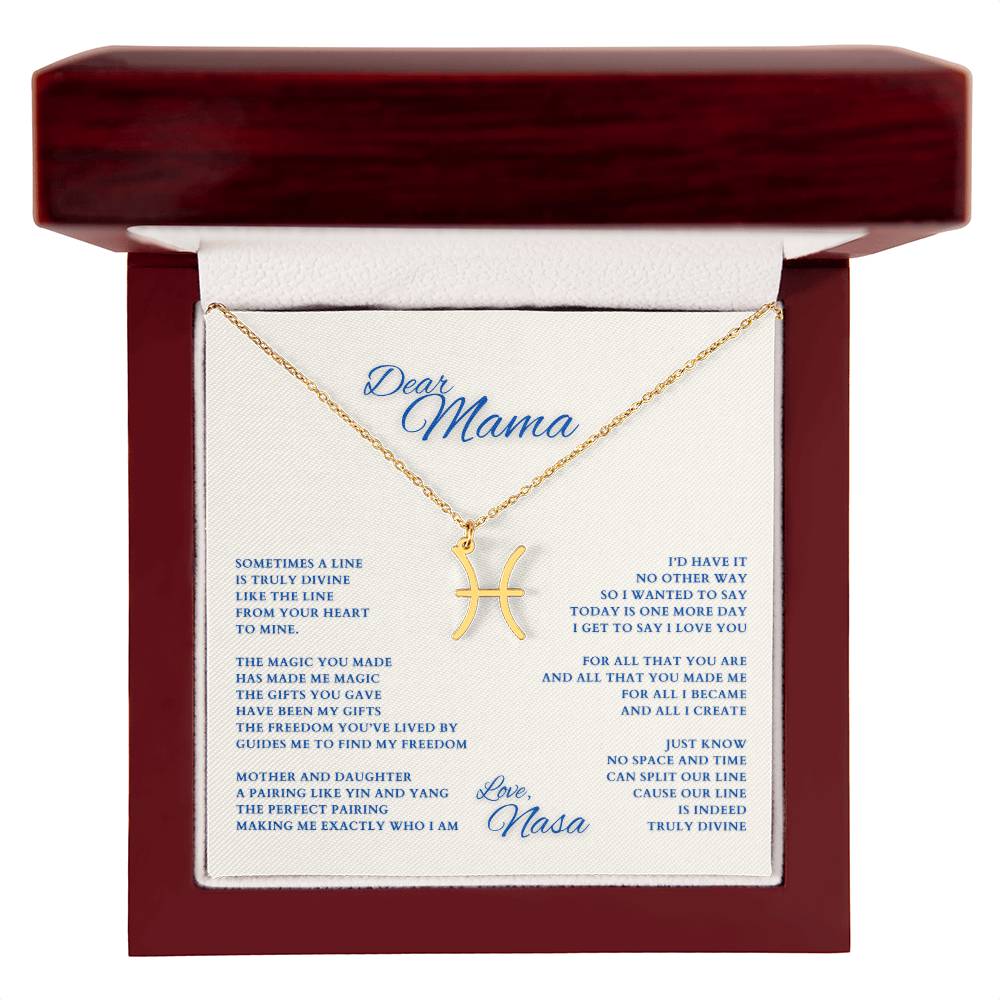Mom Gift, Gift for Mom, Personalized Name Necklace, Mama Gift, Mom Zodiac Necklace, Custom Name Zodiac Necklace, Mom Christmas Gift, Mother's Day Gift, Gift for Mother