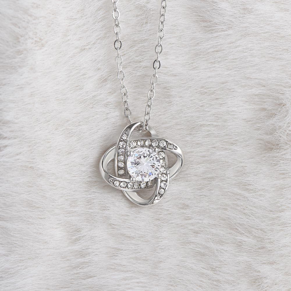 Mother’s Day Gift, Mom Gift from Daughter, Mother Gift, Mom Gold Heart Necklace, Mom Poem, Gold Love Knot Necklace, Daughter Gift to Mom