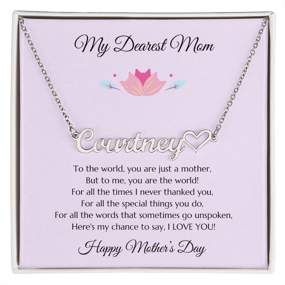 Mom Personalized Name Necklace Gift, Mother's Day Gift, Mothers Day Name Necklace, Gold Name Necklace for Mom, Custom Gold Name Necklace