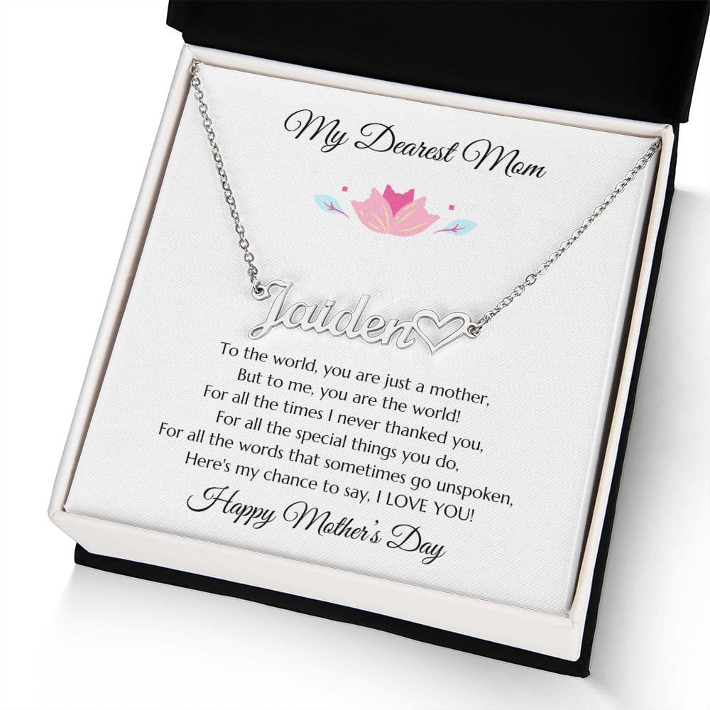 Mom Personalized Name Necklace Gift, Mother's Day Gift, Mothers Day Name Necklace, Gold Name Necklace for Mom, Custom Gold Name Necklace