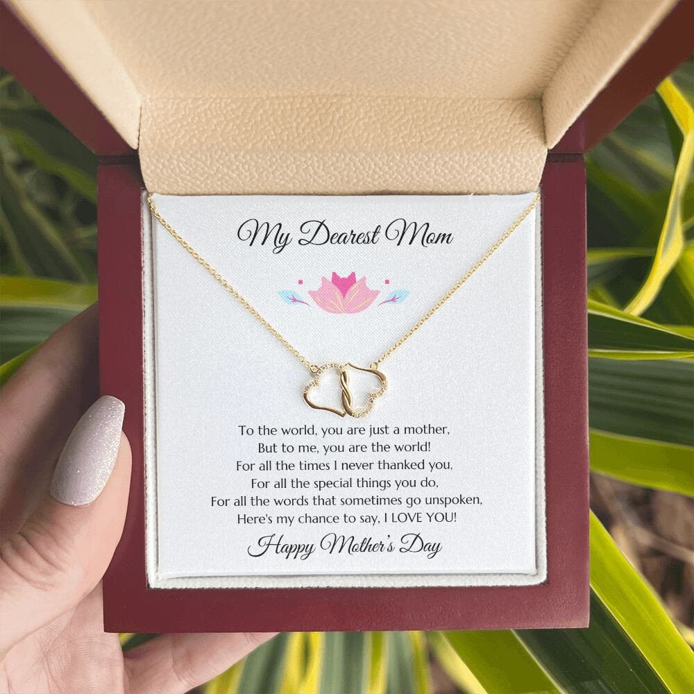 Mom Gift, Mother's Day Gift, Mom Diamond Necklace, Gold Jewelry for Mom, Mother's Day Necklace, Mom's Day Gift from Daughter, Son to Mom