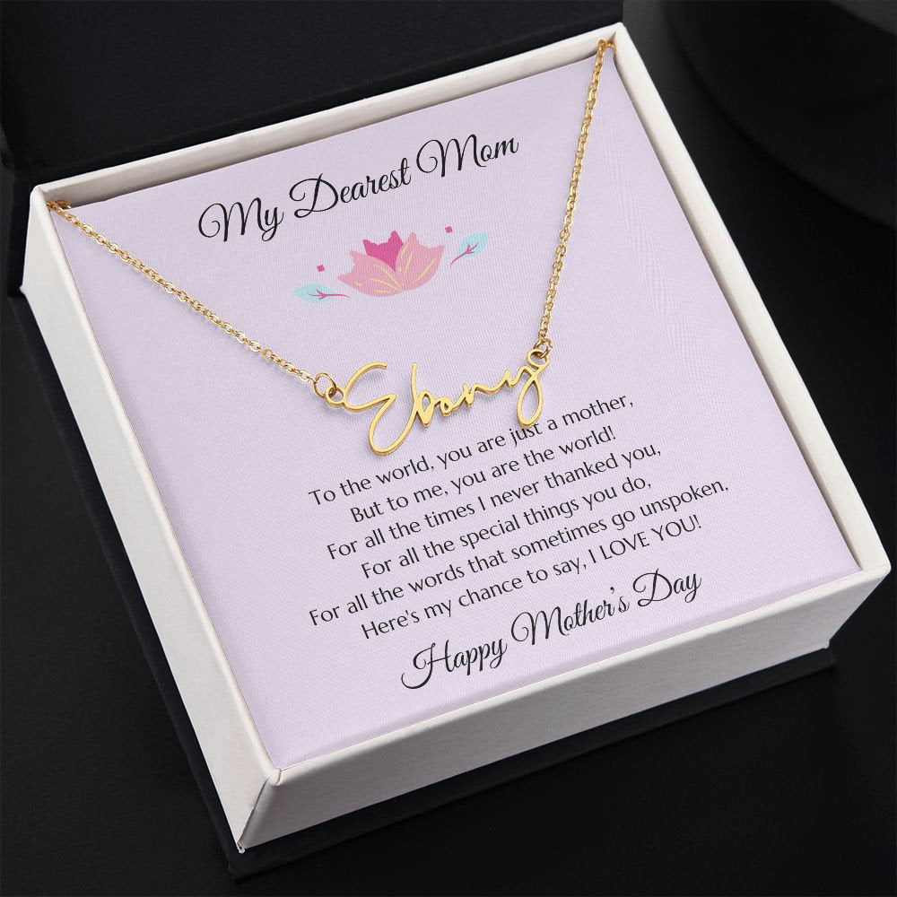Mom Personalized Name Necklace Gift, Mother's Day Gift, Mothers Day Name Necklace, Gold Name Necklace for Mom, Custom Gold Name Necklace