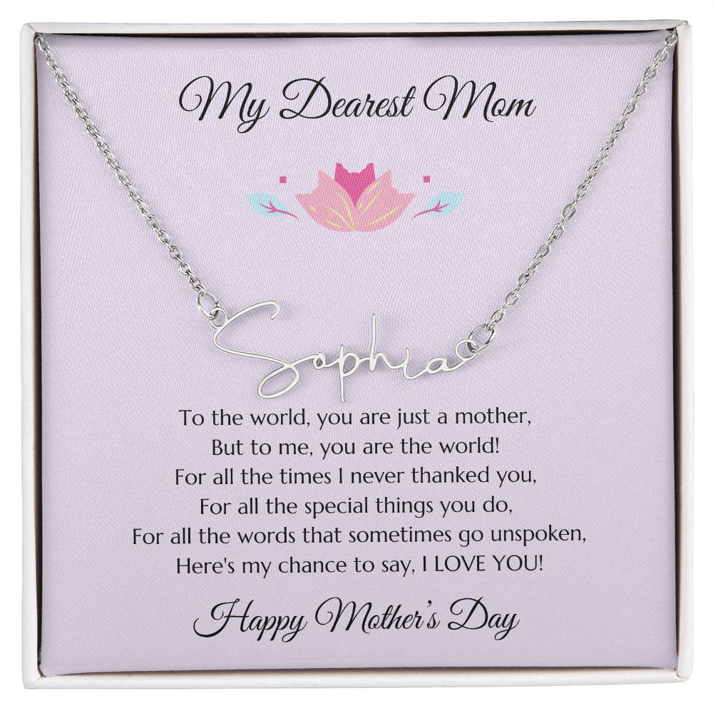 Mom Personalized Name Necklace Gift, Mother's Day Gift, Mothers Day Name Necklace, Gold Name Necklace for Mom, Custom Gold Name Necklace
