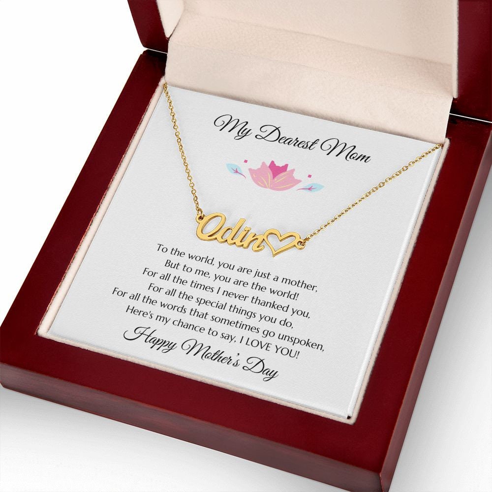 Mom Personalized Name Necklace Gift, Mother's Day Gift, Mothers Day Name Necklace, Gold Name Necklace for Mom, Custom Gold Name Necklace
