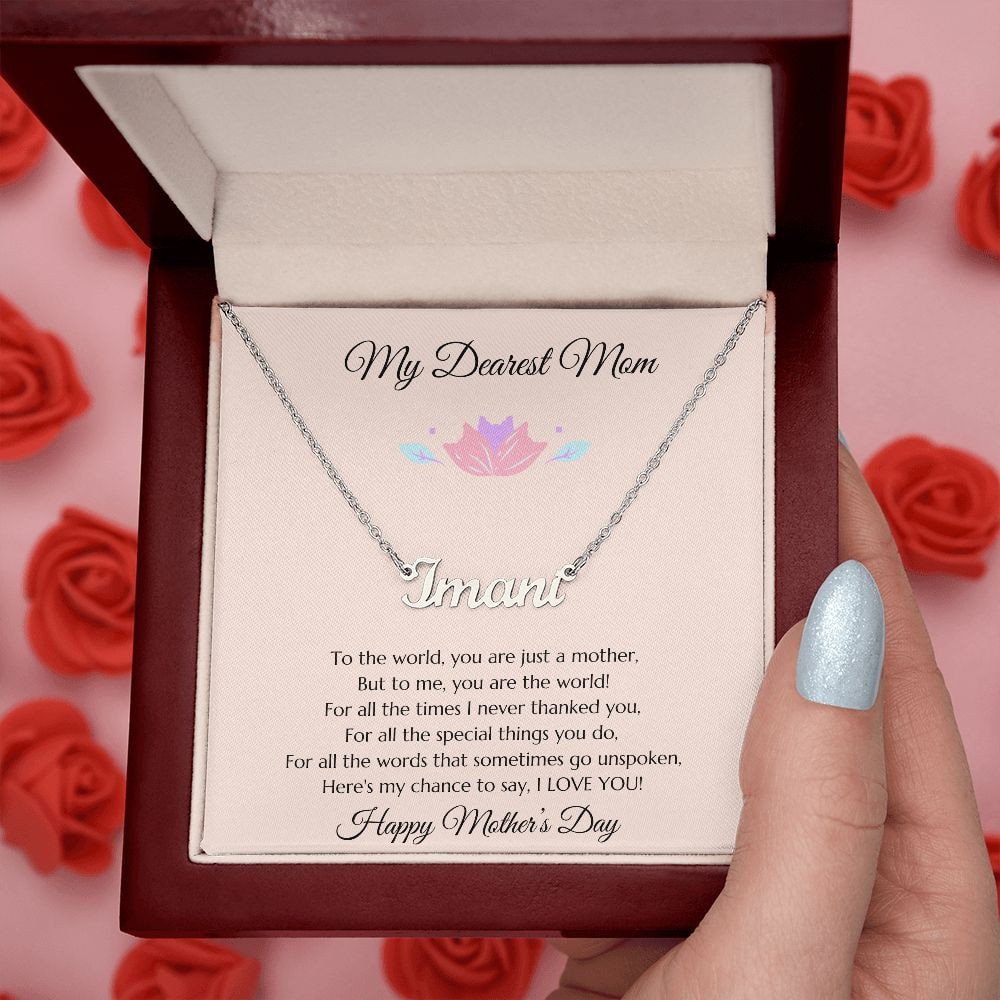 Custom Mom Gift, Mothers Day Gift, Mothers Day Name Necklace Mothers Day Name Necklace, Mom Gold Necklace, Mom Gift, Personalized Mom Gift