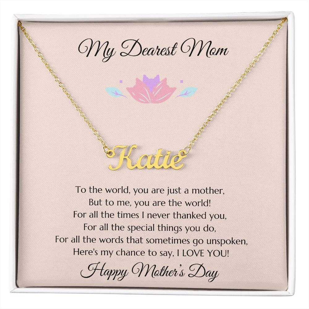 Custom Mom Gift, Mothers Day Gift, Mothers Day Name Necklace Mothers Day Name Necklace, Mom Gold Necklace, Mom Gift, Personalized Mom Gift