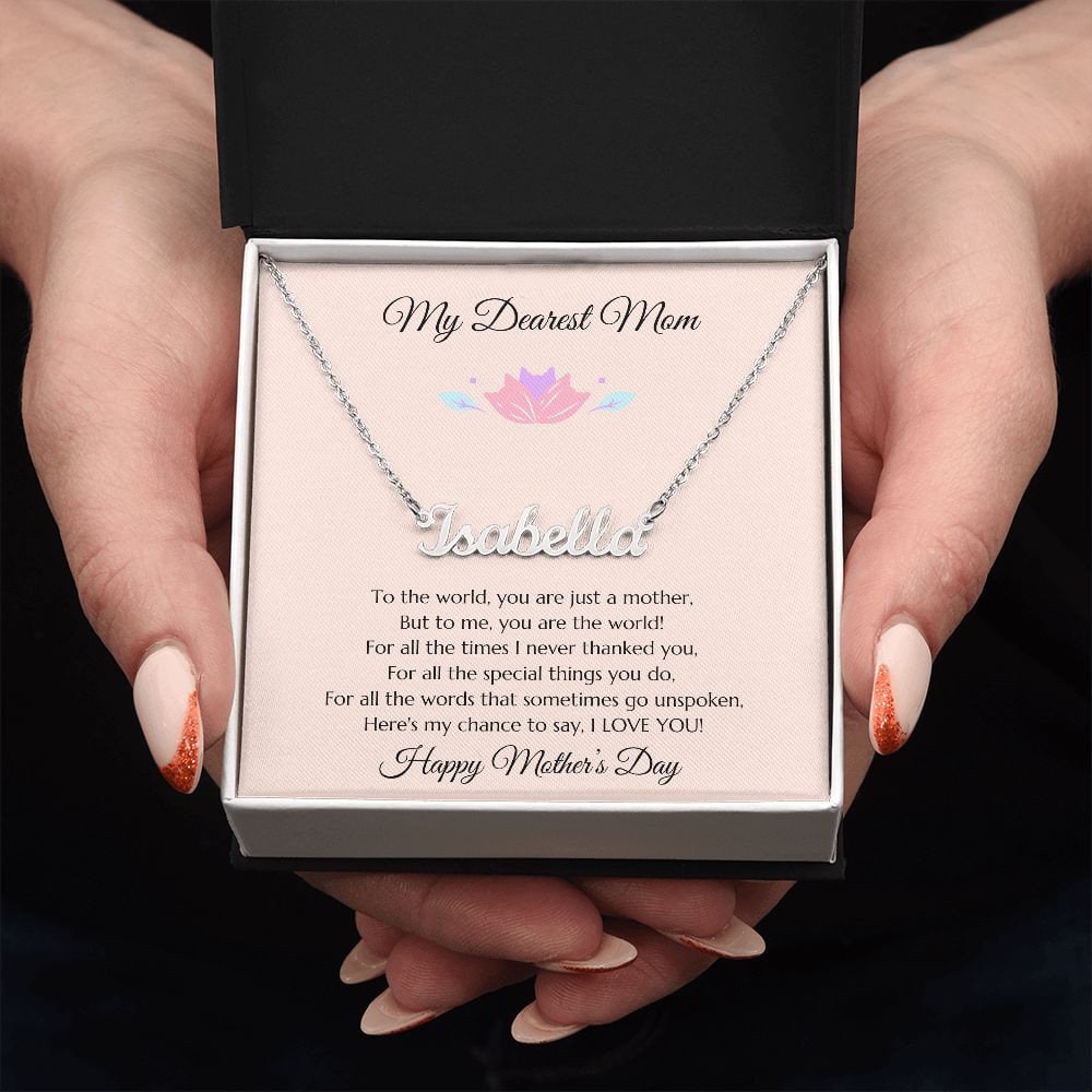 Custom Mom Gift, Mothers Day Gift, Mothers Day Name Necklace Mothers Day Name Necklace, Mom Gold Necklace, Mom Gift, Personalized Mom Gift