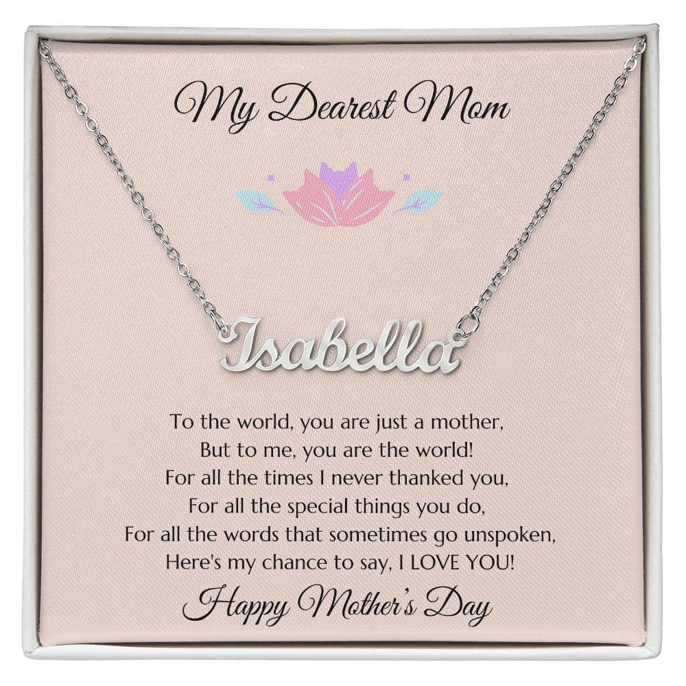 Custom Mom Gift, Mothers Day Gift, Mothers Day Name Necklace Mothers Day Name Necklace, Mom Gold Necklace, Mom Gift, Personalized Mom Gift