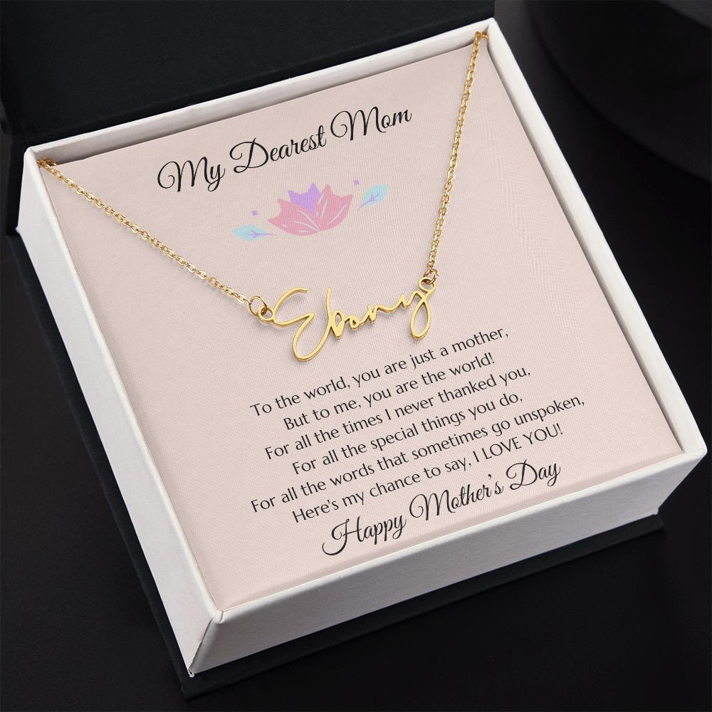 Mom Personalized Name Necklace Gift, Mother's Day Gift, Mothers Day Name Necklace, Gold Name Necklace for Mom, Custom Gold Name Necklace