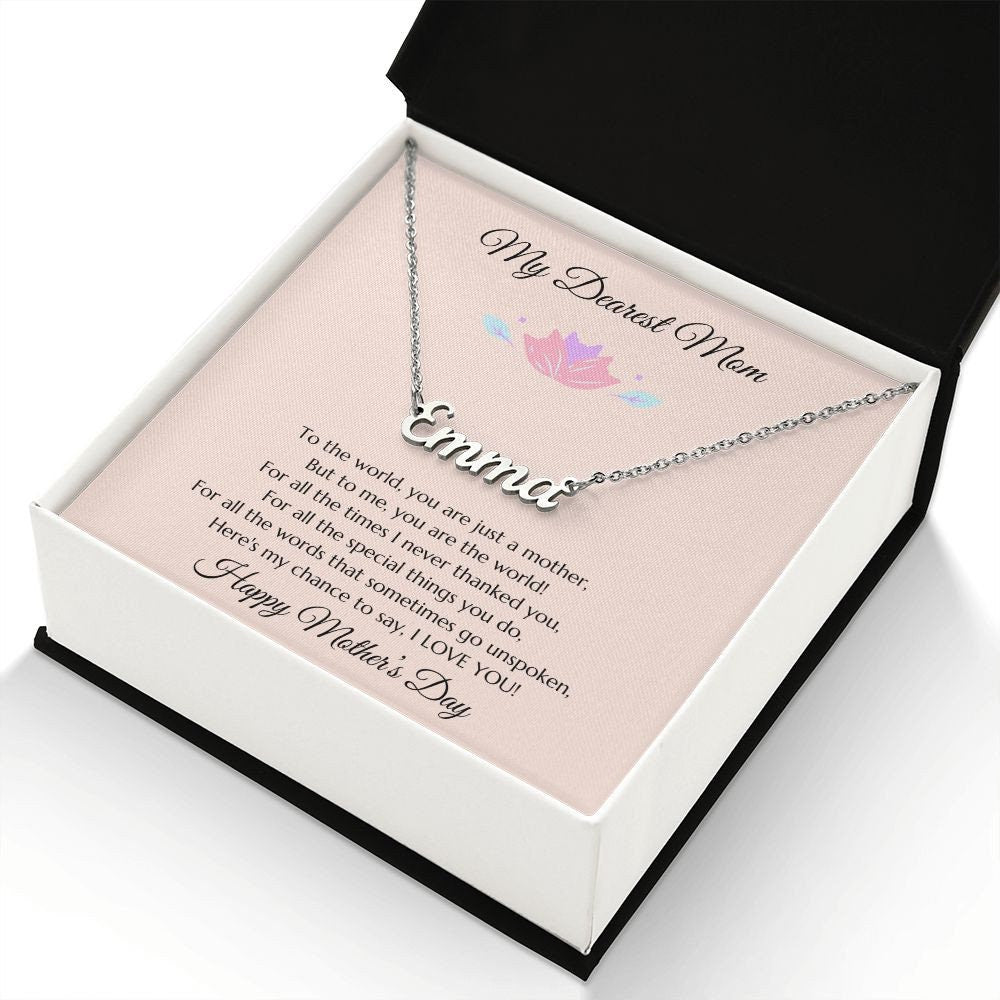 Custom Mom Gift, Mothers Day Gift, Mothers Day Name Necklace Mothers Day Name Necklace, Mom Gold Necklace, Mom Gift, Personalized Mom Gift