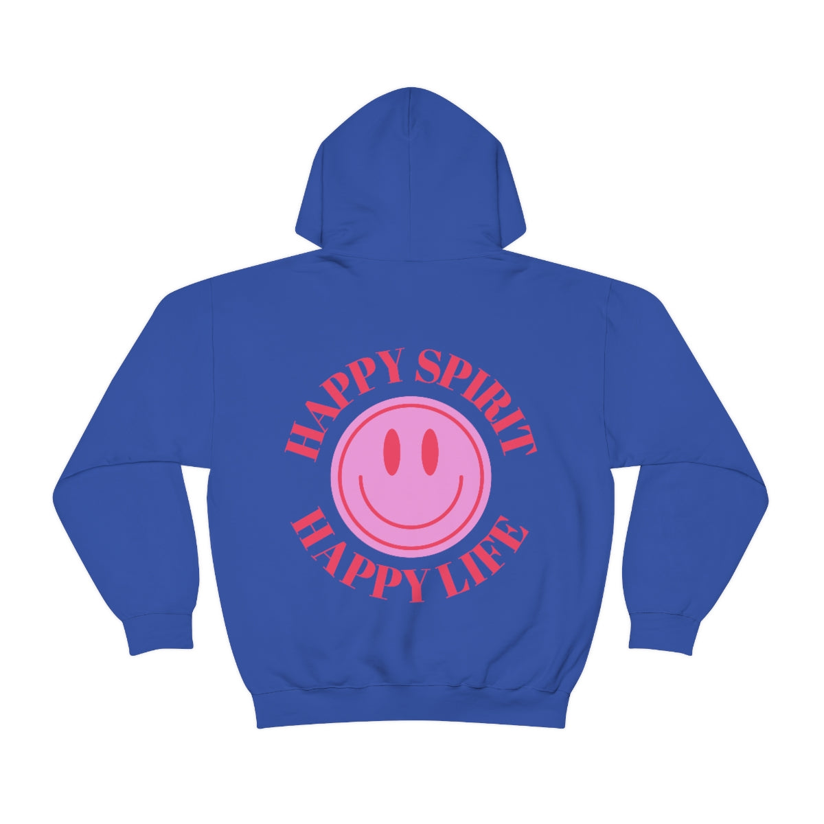 Happy Spirit Happy Life Sweatshirt, Gildan 18500 Hoodie, Oversized Hoodie, Back Print Trendy Sweatshirt, Beach Cover Up, Lake Cover Up