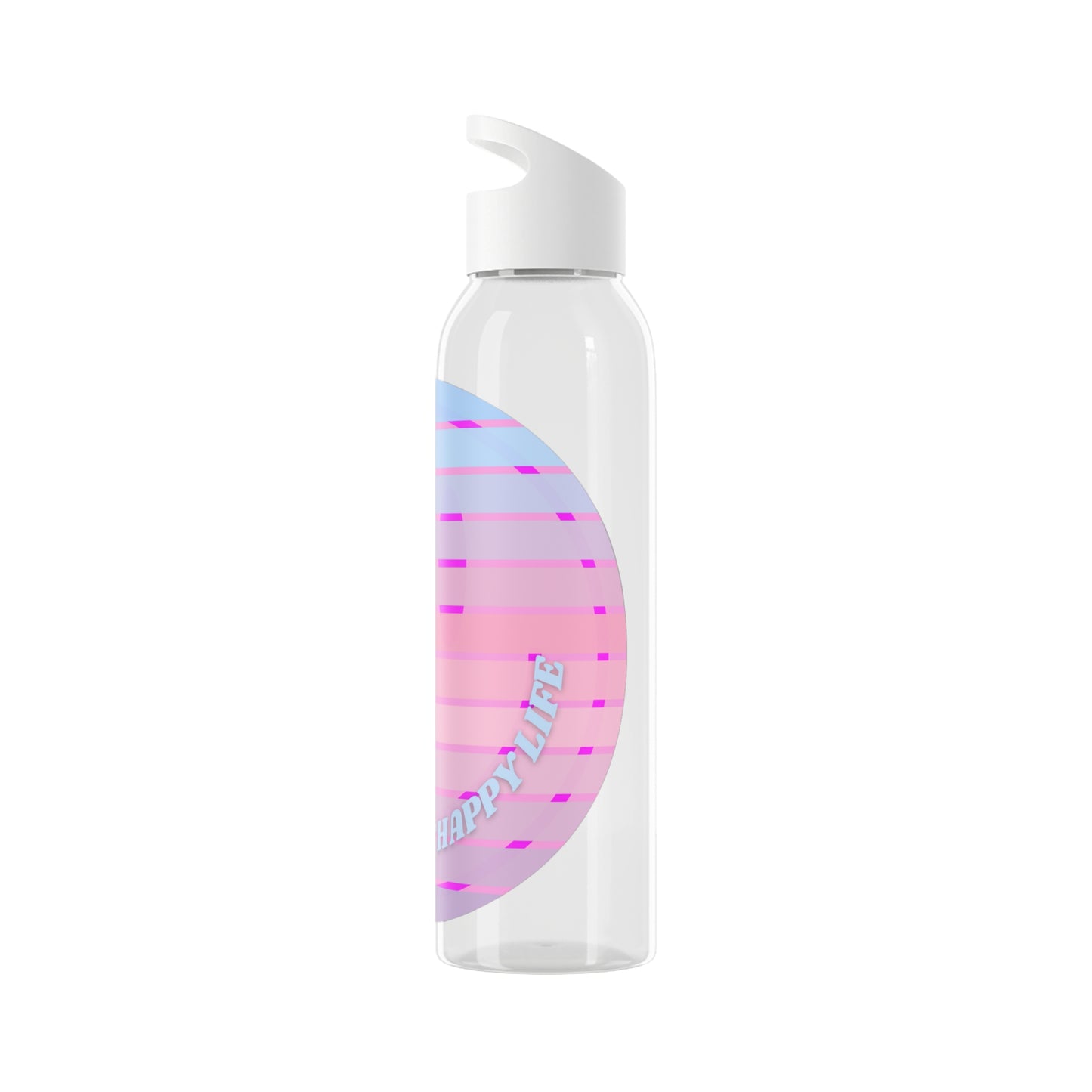 Aesthetic Happy Spirit Happy Life Water Bottle, Aesthetic Pink, Smile Face, Trendy Tumblr Bottle, Happy Mind Tumbler, BPA Free Smile Bottle