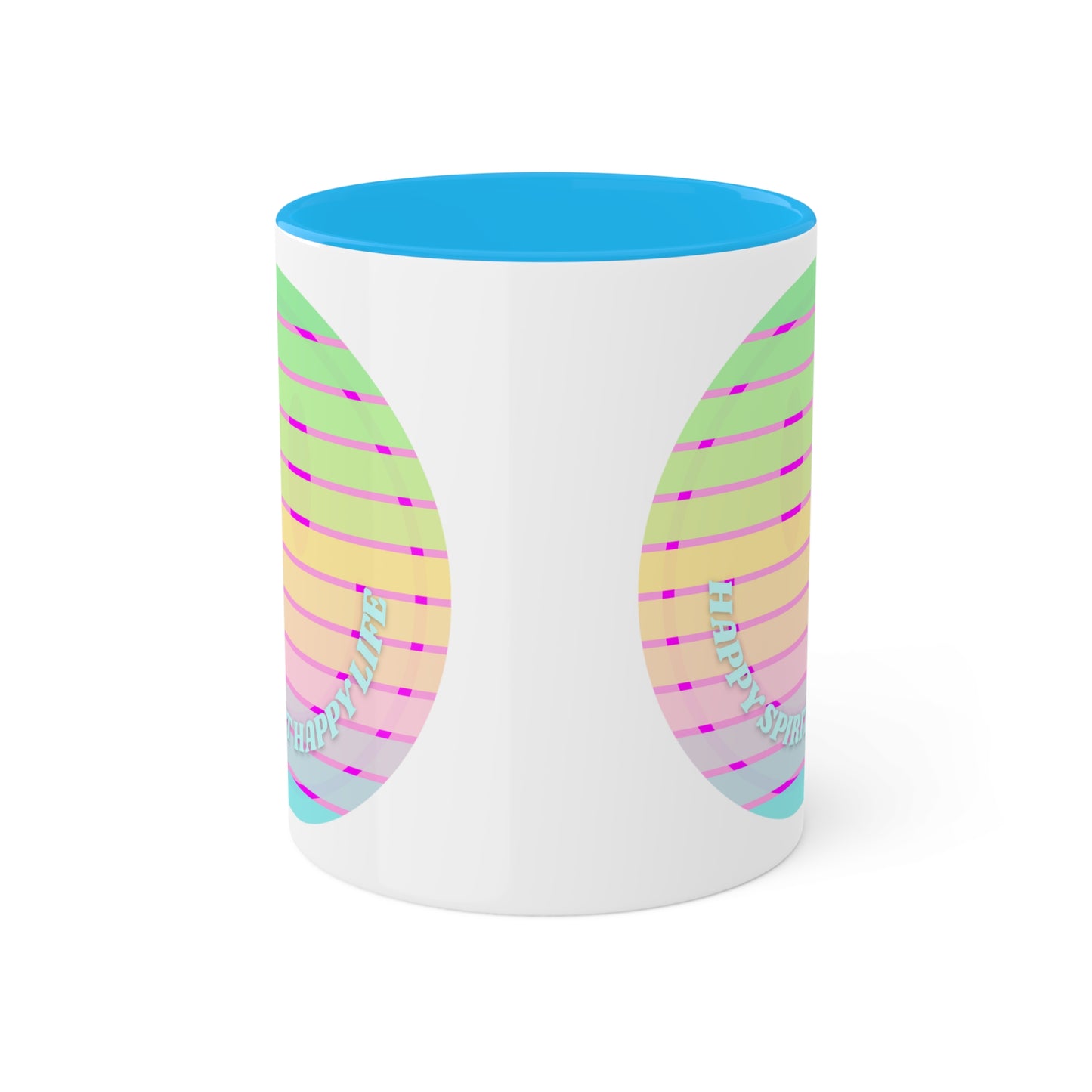 Retro Happy Spirit Happy Life Aesthetic Mug, Smile Face Mug, Trendy Coffee Mug, Tumblr Mug, Aesthetic Happy Life Gift, Aesthetic Pin