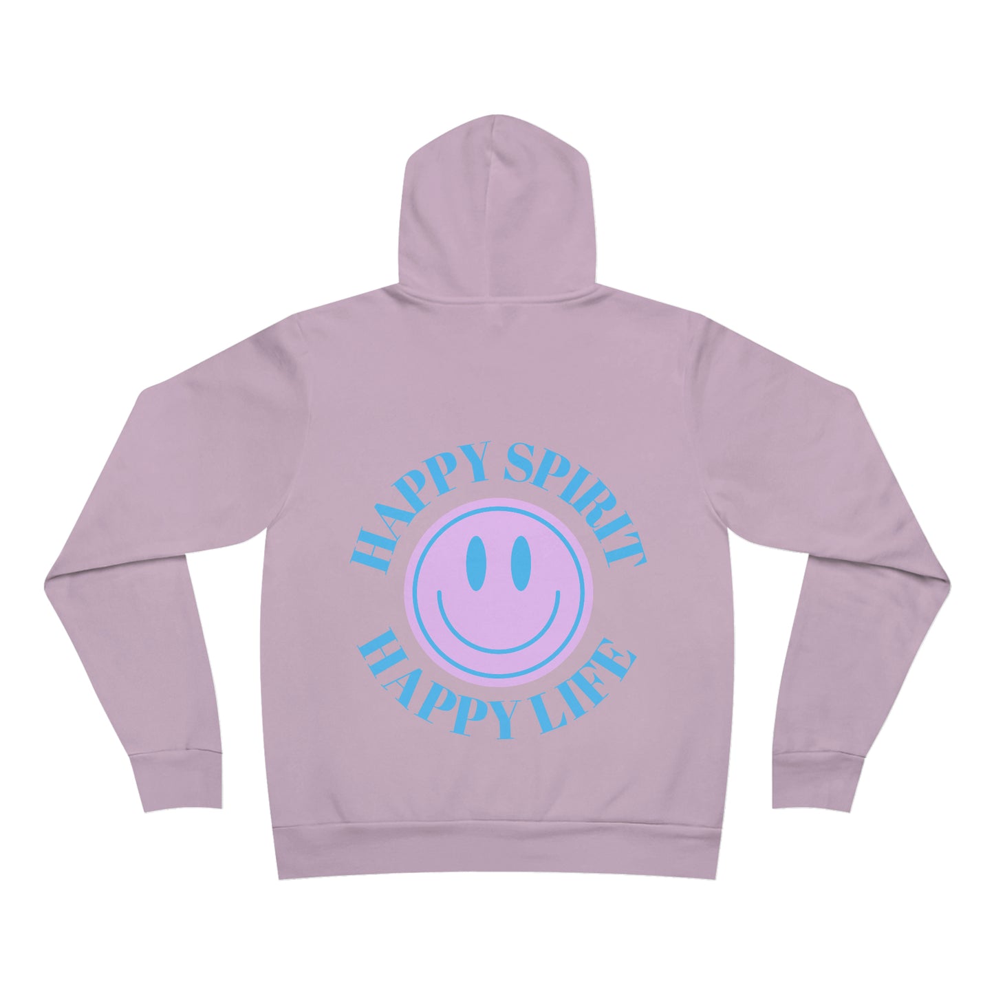 Happy Spirit Happy Life Sweatshirt, Bella Canvas 3719 Hoodie, Oversized Hoodie, Back Print Trendy Sweatshirt, Beach Cover Up, Lake Cover Up
