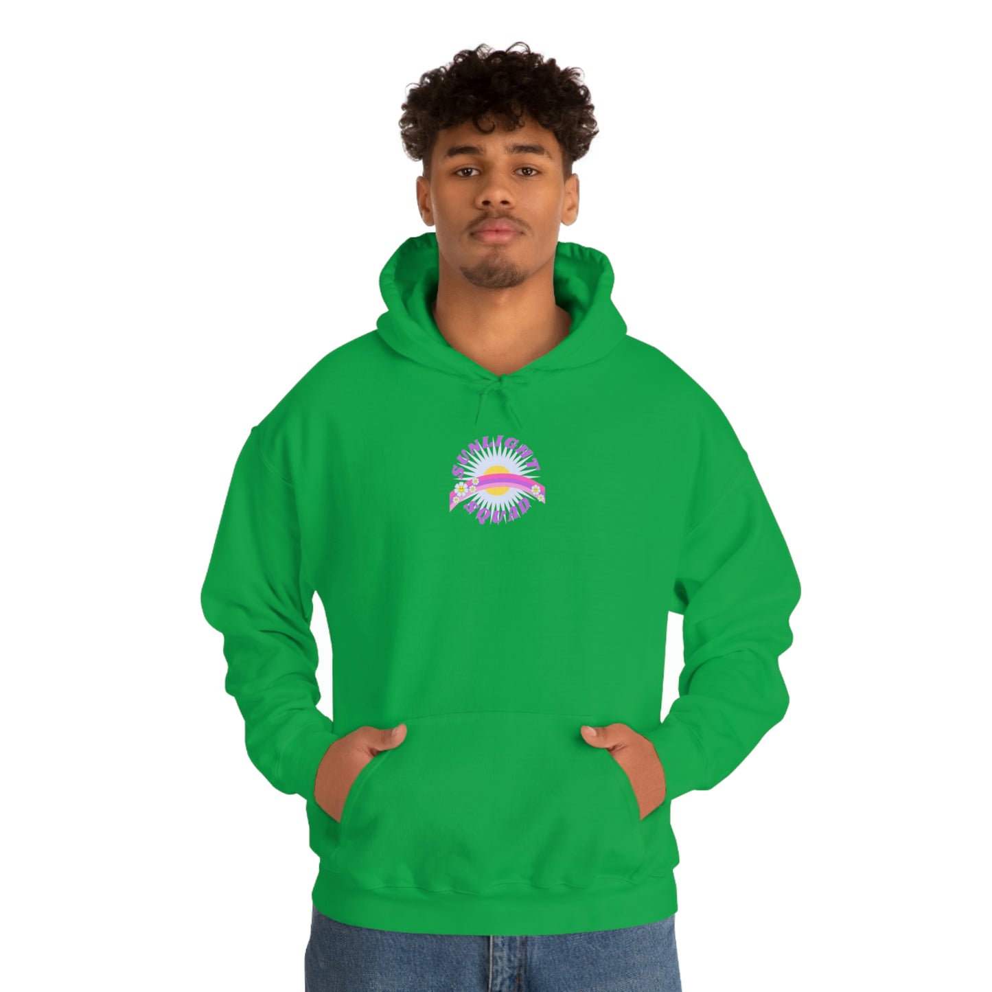 Retro Smile Flower Pink Purple Lavender Lilac Hoodie, Sunlight Squad Sweatshirt, Back Graphic Hoodie, VSCO Girl Oversized Trendy Tumblr Top