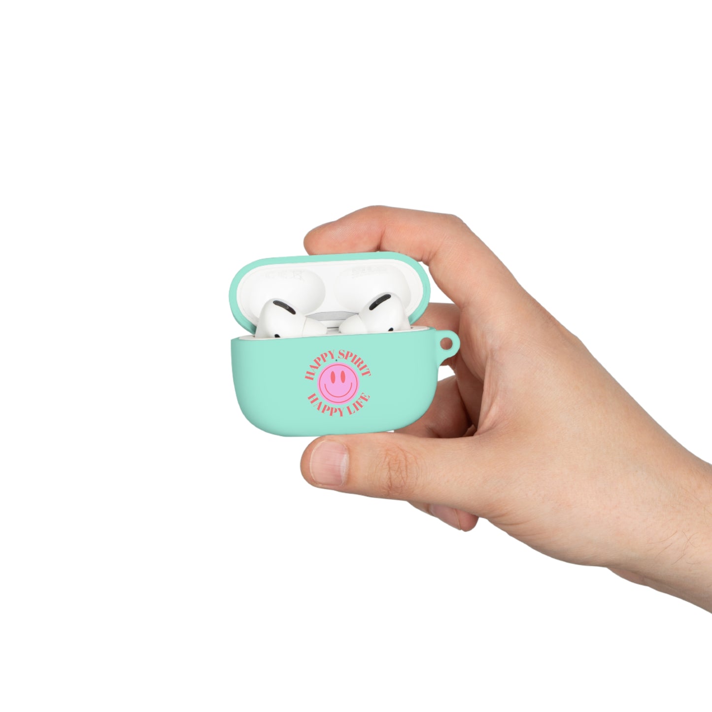 Happy Spirit Happy Life AirPods and AirPods Pro Case Cover, AirPods and AirPods Pro Case Cover, VSCO girl, Smiley Happy Life Protector Case