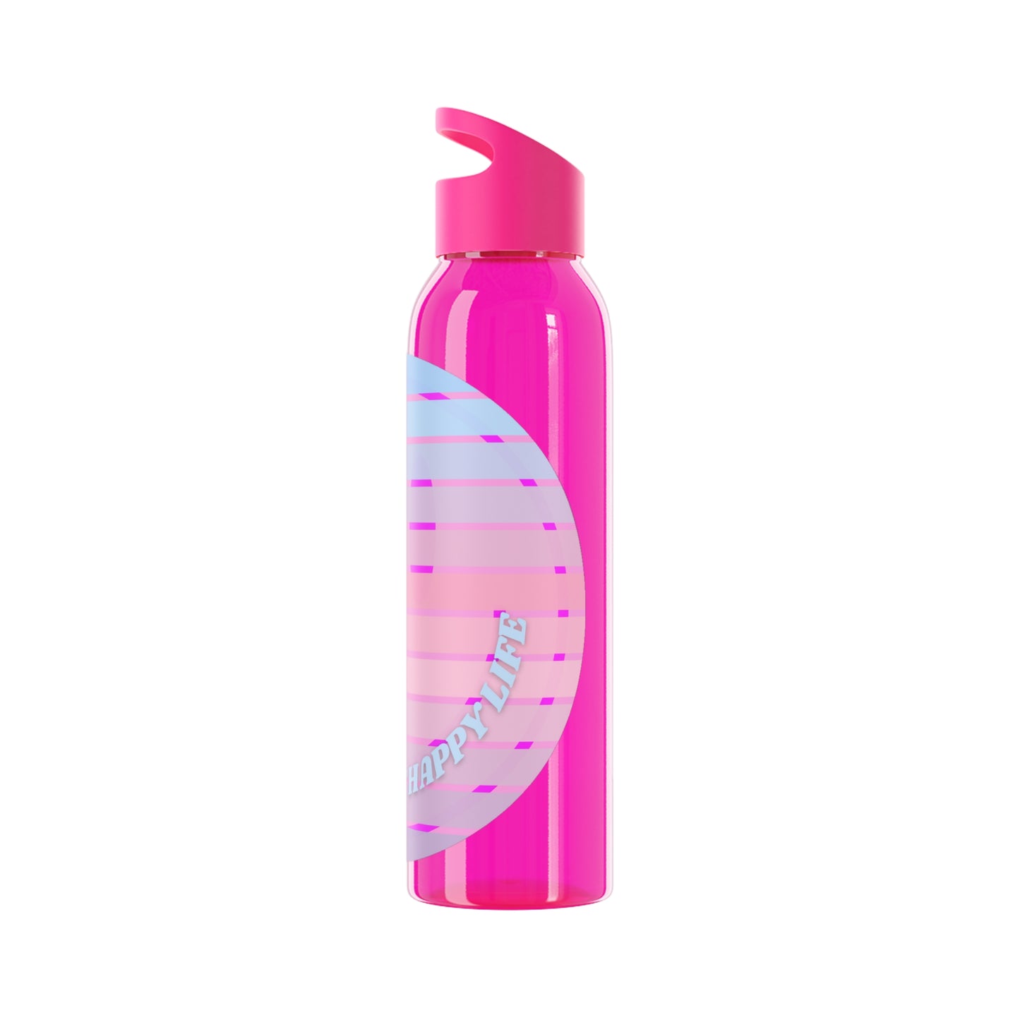 Aesthetic Happy Spirit Happy Life Water Bottle, Aesthetic Pink, Smile Face, Trendy Tumblr Bottle, Happy Mind Tumbler, BPA Free Smile Bottle