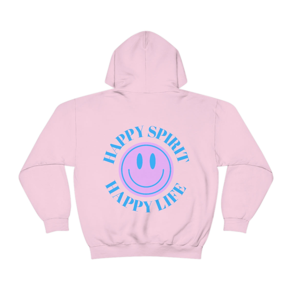 Happy Spirit Happy Life Sweatshirt, Gildan 18500 Hoodie, Oversized Hoodie, Back Print Trendy Sweatshirt, Beach Cover Up, Lake Cover Up