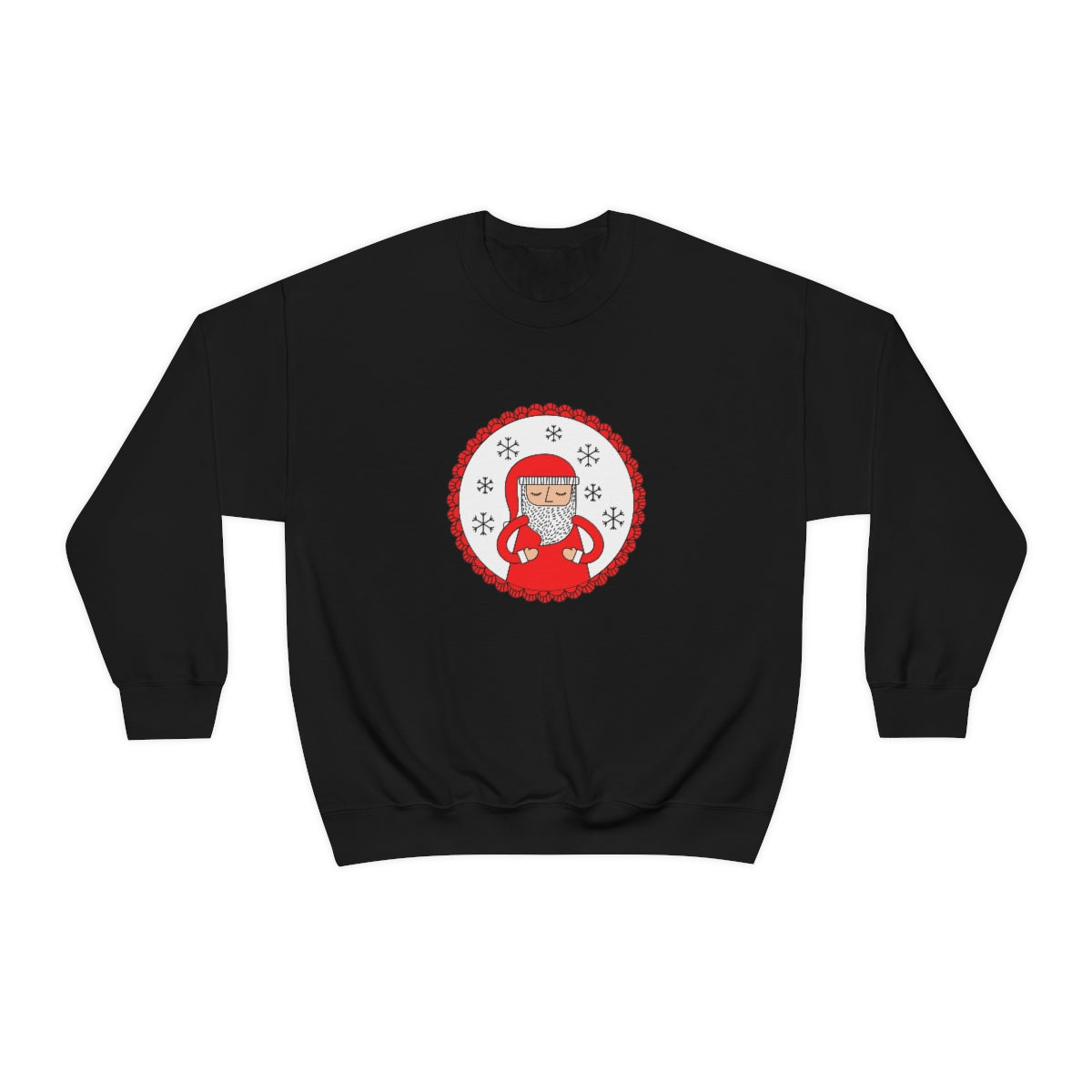 Minimalist Santa Claus Sweatshirt, Santa Sweatshirt, Trendy Noel Minimalist Christmas Sweatshirt, Xmas Santa Crewneck Top, Red Holiday Top