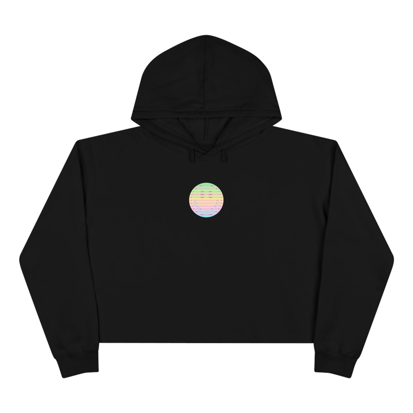 Aesthetic Cropped Hoodie, Smile Face Crop Top, Happy Spirit Happy Life Sunset Smile Cropped Top, Smile Hoodie, Hooded Cropped Pullover