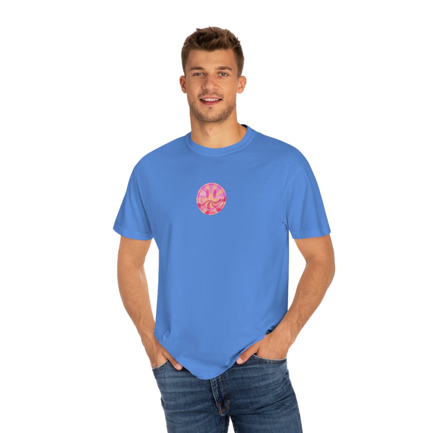 Retro Smile T shirt, Happy Spirit Happy Mind, Aesthetic t shirt, Graphic tee, Tumblr Tshirt, Trendy Oversized, Vsco girl, Comfort Colors Tee