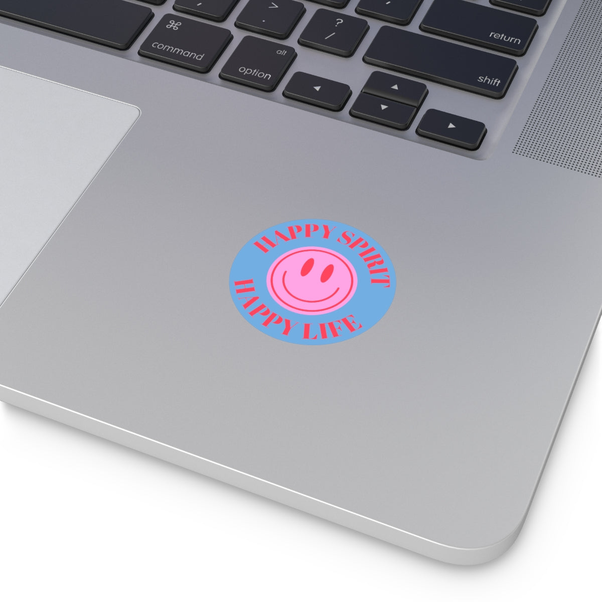 Happy Spirit Happy Life Round Vinyl Stickers, UV Smiley Stickers, Smile Sticker, Tumblr Retro Smile, VSCO Girl, Computer, Skateboard, Bumper