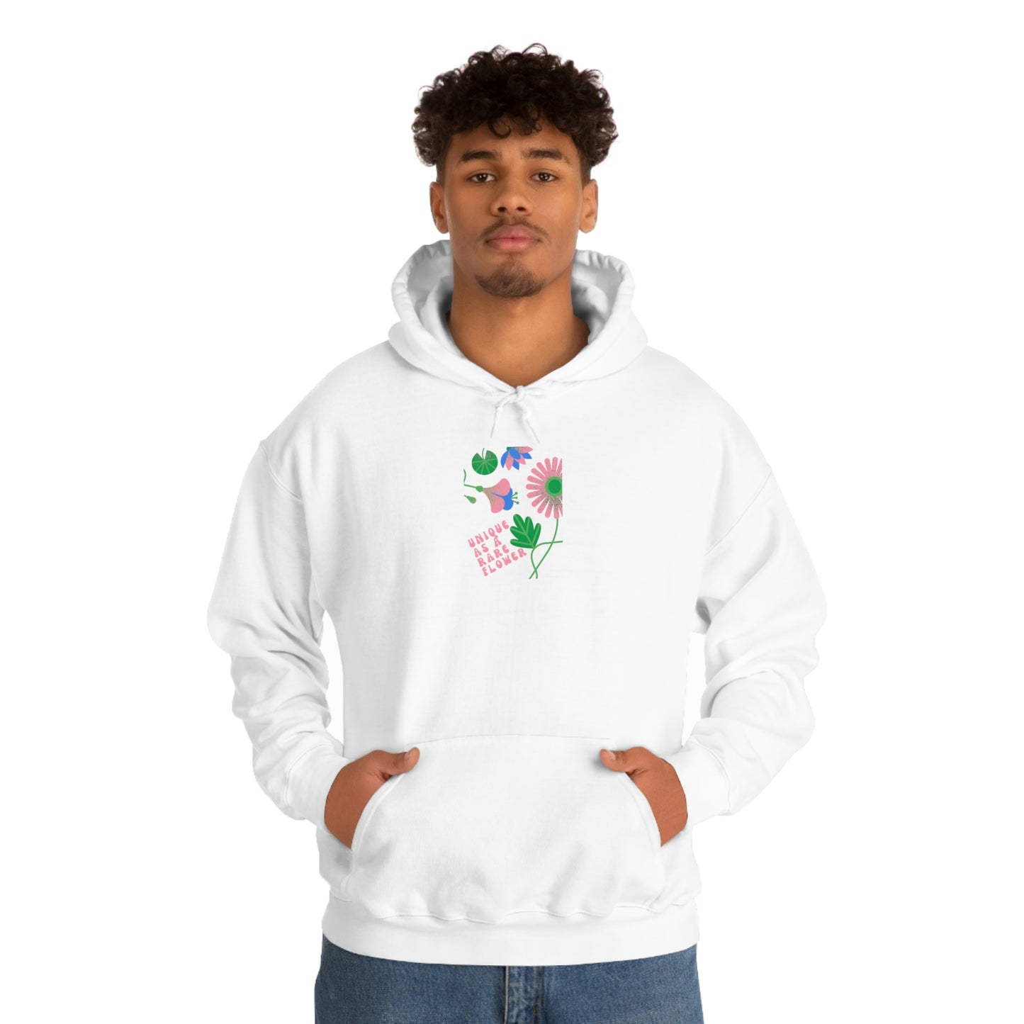 Retro Plant Hoodie, Unique as a Rare Flower Sweatshirt, Positivity Oversized Hoodie Sweatshirt, Flower Aesthetic Pink Plant Hoodie