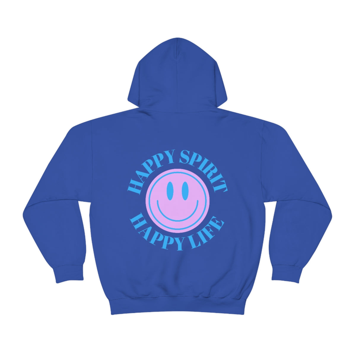Happy Spirit Happy Life Sweatshirt, Gildan 18500 Hoodie, Oversized Hoodie, Back Print Trendy Sweatshirt, Beach Cover Up, Lake Cover Up