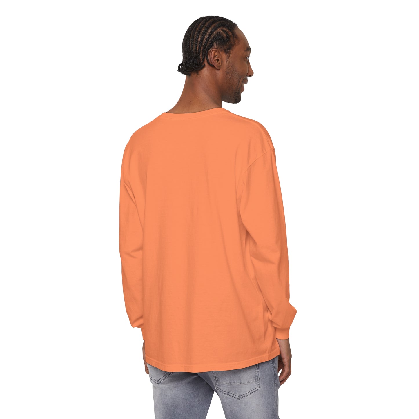 Aesthetic Long Sleeve Shirt, Smile Face Y2K Retro Shirt, 80's Style Smile Graphic, Comfort Colors Unisex Garment-dyed Long Sleeve T-Shirt