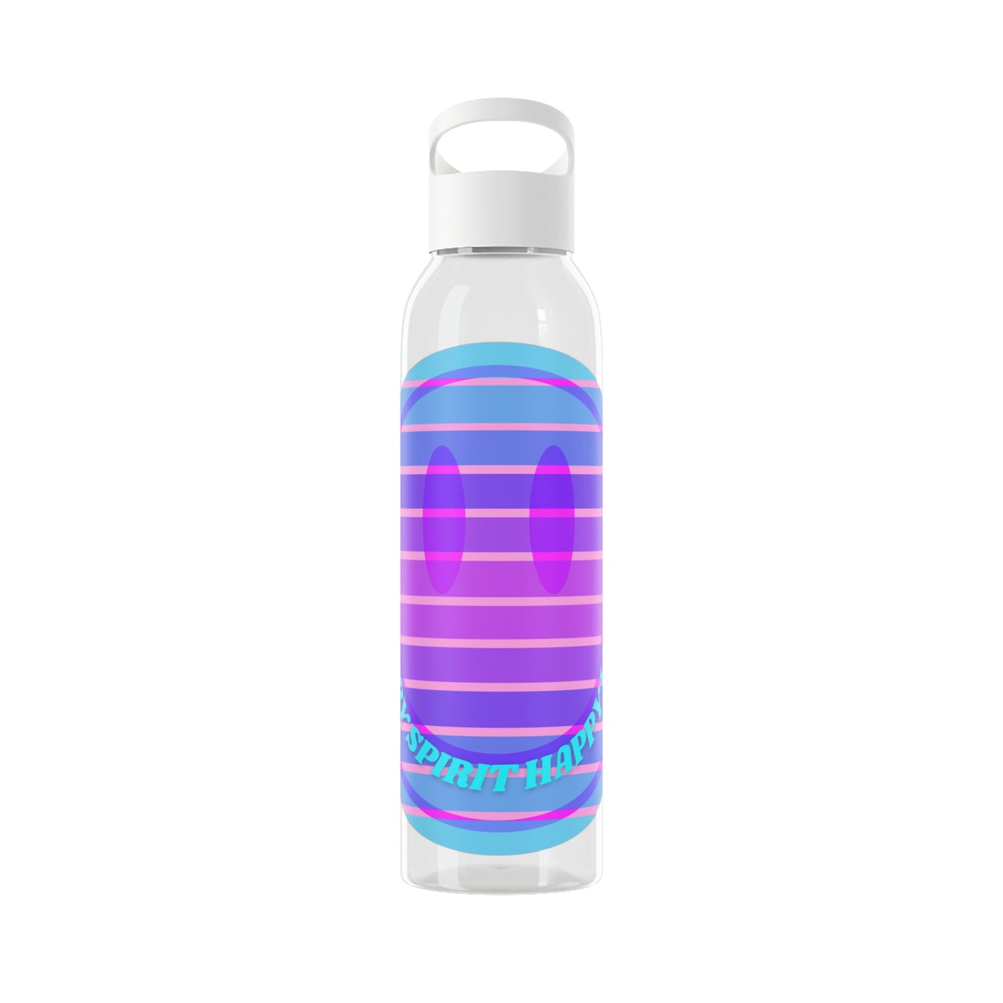 Aesthetic Happy Spirit Happy Life Water Bottle, Aesthetic Pink, Smile Face, Trendy Tumblr Bottle, Happy Mind Tumbler, BPA Free Smil
