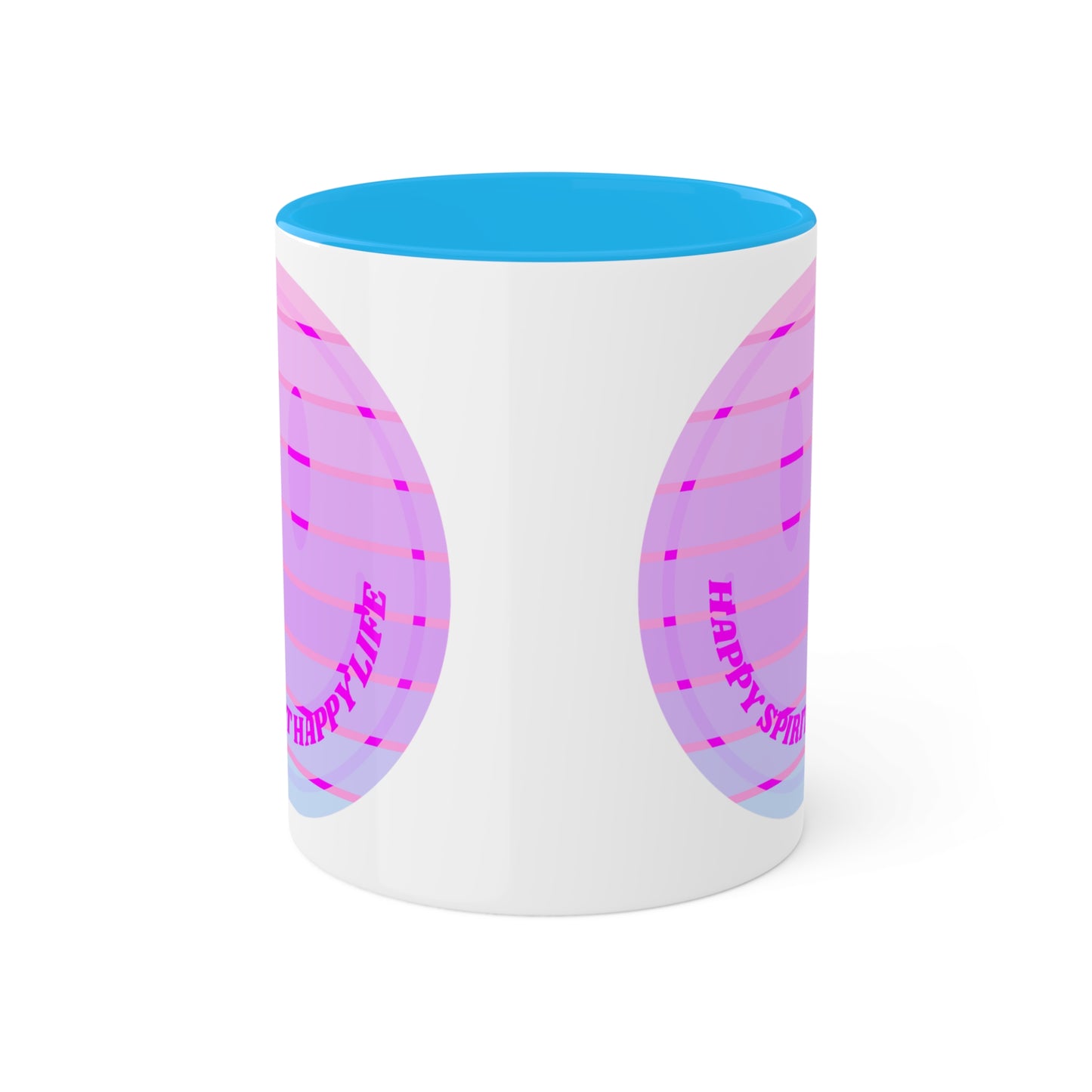Retro Happy Spirit Happy Life Aesthetic Mug, Smile Face Mug, Trendy Coffee Mug, Tumblr Mug, Aesthetic Happy Life Gift, Aesthetic Mug