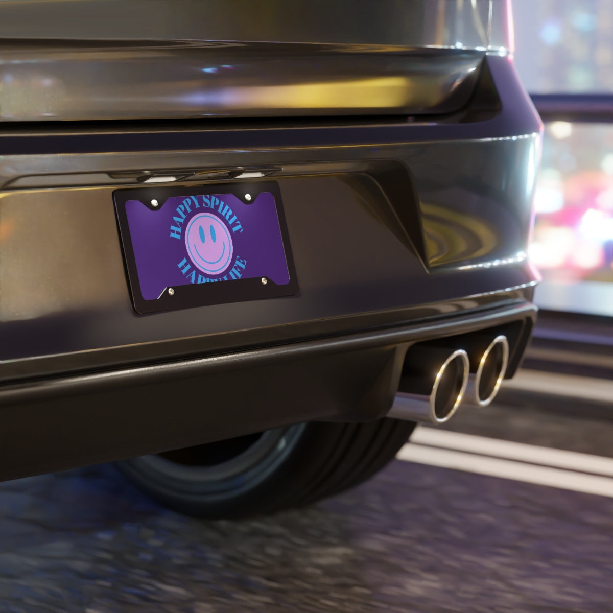 Smile Vanity Plate Purple