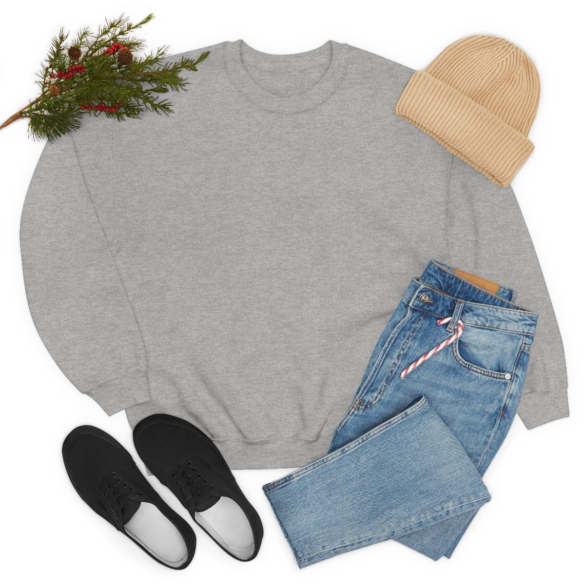 Happy Spirit Happy Life Sweatshirt, Gildan VSCO Girl Crewneck, Oversized Tumblr, Back Print Smile Happy Mind Trendy, Beach Lake Cover Up