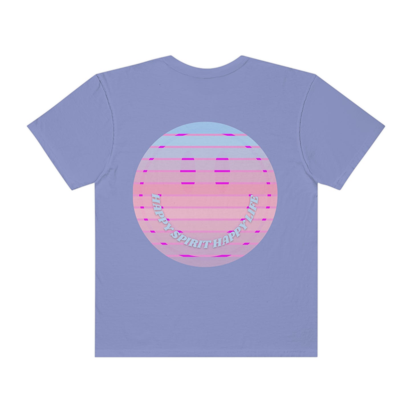 Aesthetic Retro Smile Lilac Tshirt, Happy Spirit Happy Mind, Aesthetic t shirt, Graphic Tumblr Tshirt, Trendy Oversized Vintage Style Tee