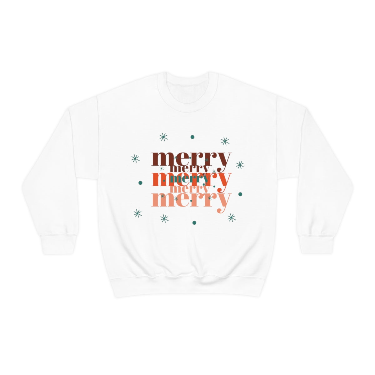 Merry Merry Merry, Christmas, Holiday Sweatshirt, Minimalist Sweatshirt, Oversized VSCO Girl, Tumblr, Unisex Heavy Blend Crewneck