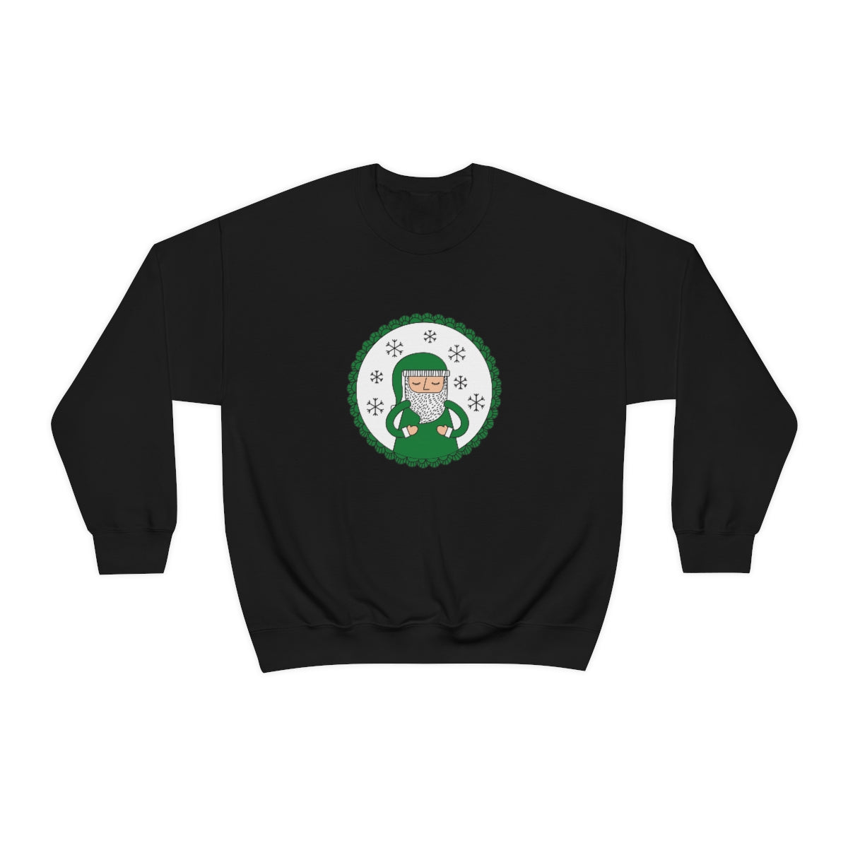 Green Santa Claus Sweatshirt, Green Santa Sweatshirt, Trendy Noel Minimalist Christmas Sweatshirt, Xmas Santa Crewneck Top, Holiday Green