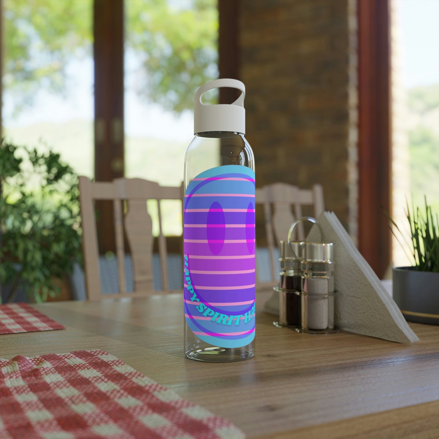 Aesthetic Happy Spirit Happy Life Water Bottle, Aesthetic Pink, Smile Face, Trendy Tumblr Bottle, Happy Mind Tumbler, BPA Free Smil