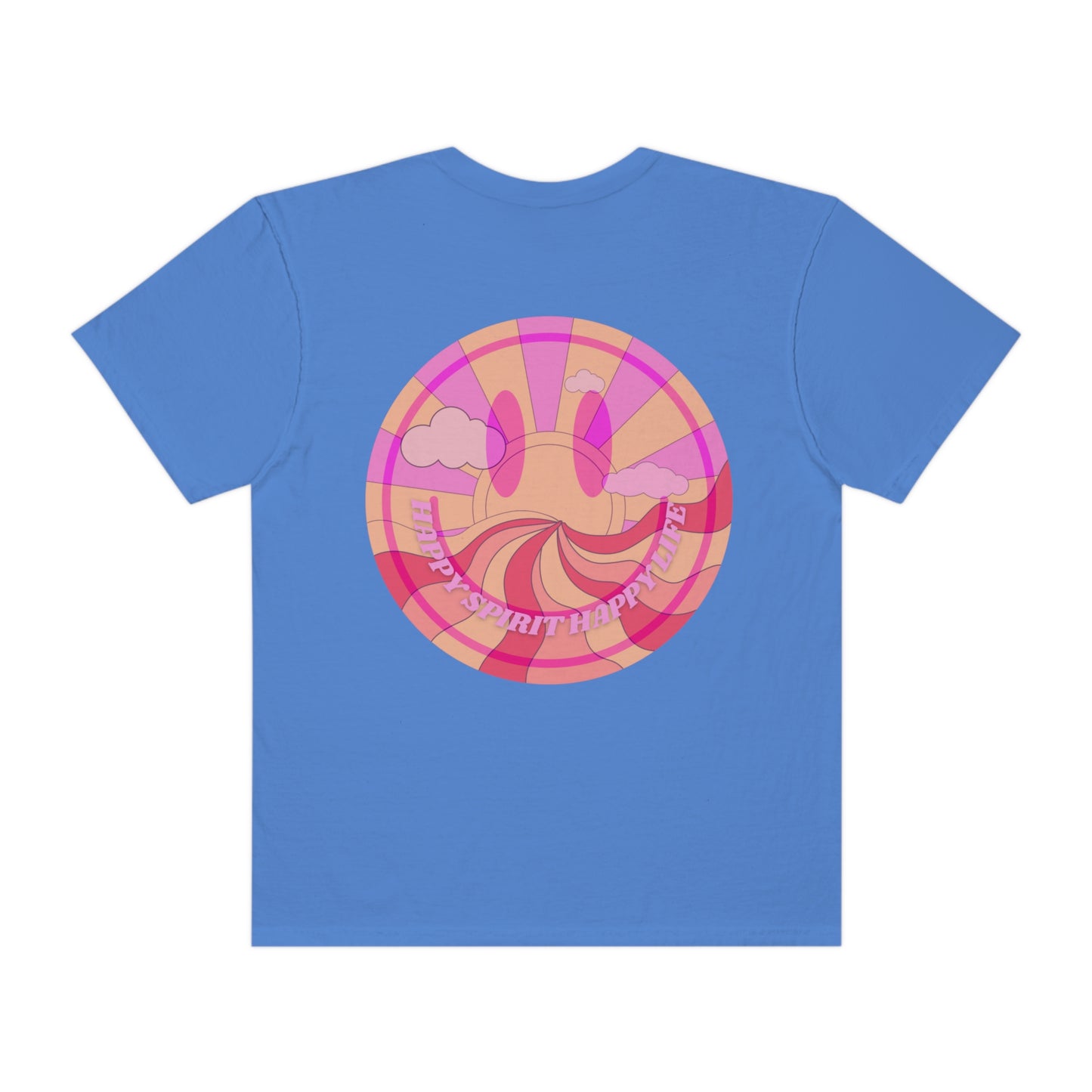 Retro Smile T shirt, Happy Spirit Happy Mind, Aesthetic t shirt, Graphic tee, Tumblr Tshirt, Trendy Oversized, Vsco girl, Comfort Colors Tee