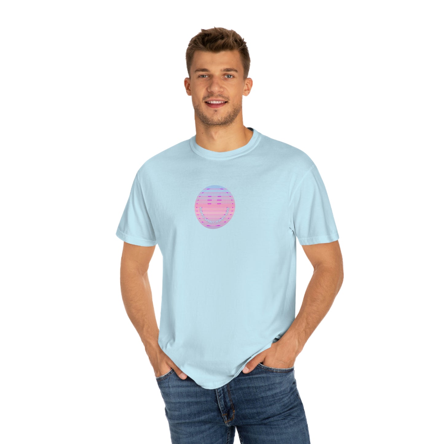 Aesthetic Retro Smile Lilac Tshirt, Happy Spirit Happy Mind, Aesthetic t shirt, Graphic Tumblr Tshirt, Trendy Oversized Vintage Style Tee