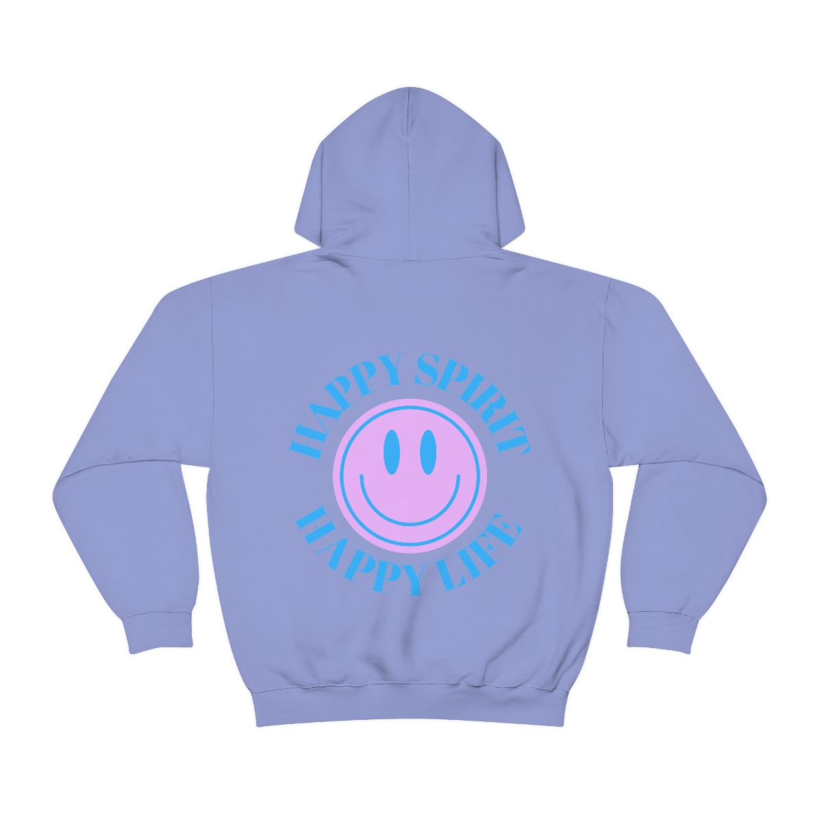 Happy Spirit Happy Life Sweatshirt, Gildan 18500 Hoodie, Oversized Hoodie, Back Print Trendy Sweatshirt, Beach Cover Up, Lake Cover Up
